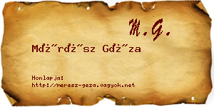 Mérész Géza névjegykártya